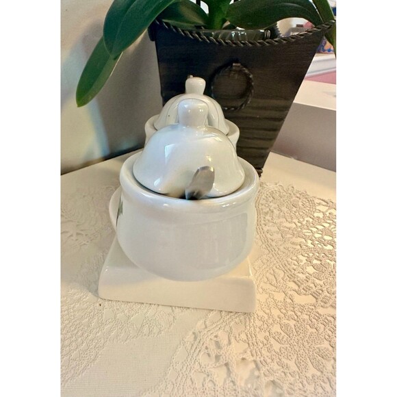 Ceramic Jam and Jelly Server Set W/Handle, Spoons Houston Harvest Gift Products - Picture 5 of 8